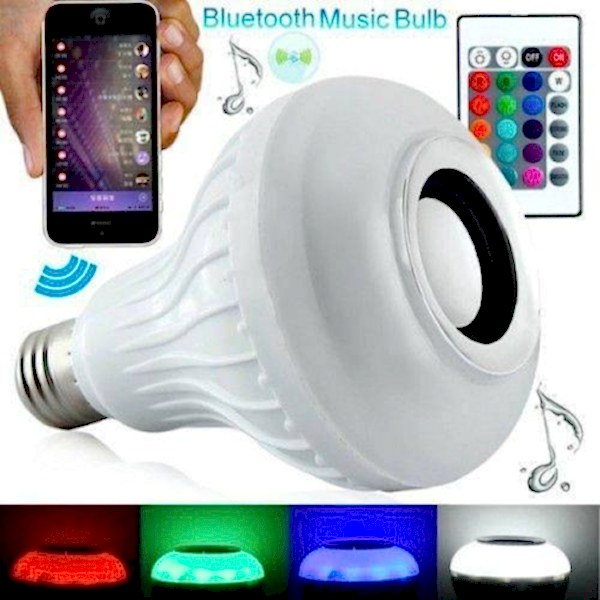Bluetooth Hoparlör Led Lamba Kumandalı Ampul